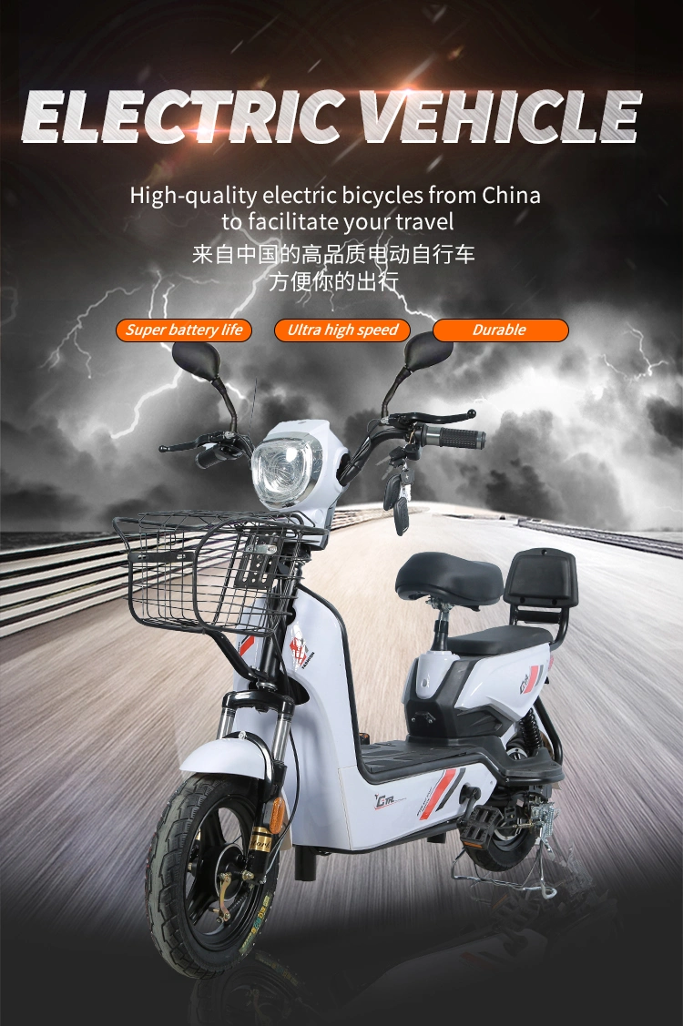 Wholesale Electric Bike 350W/500W MID Moter 2-Wheel Bicycle 48V/60V Lead Acid Battery E Scooter Facotry Cheap for Adult